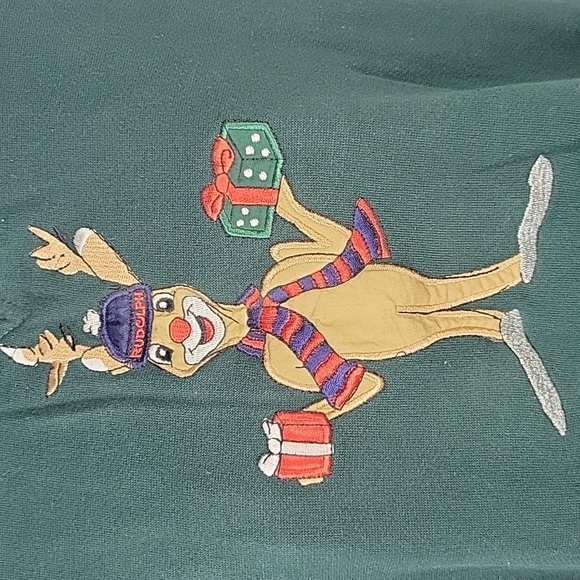 RUDOLPH REINDEER Green Graphic Sweatshirt - Picture 3 of 6